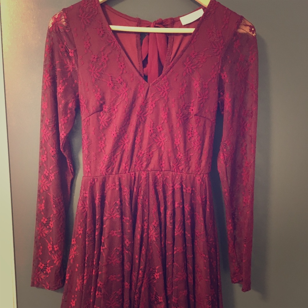 Long sleeve mini dress